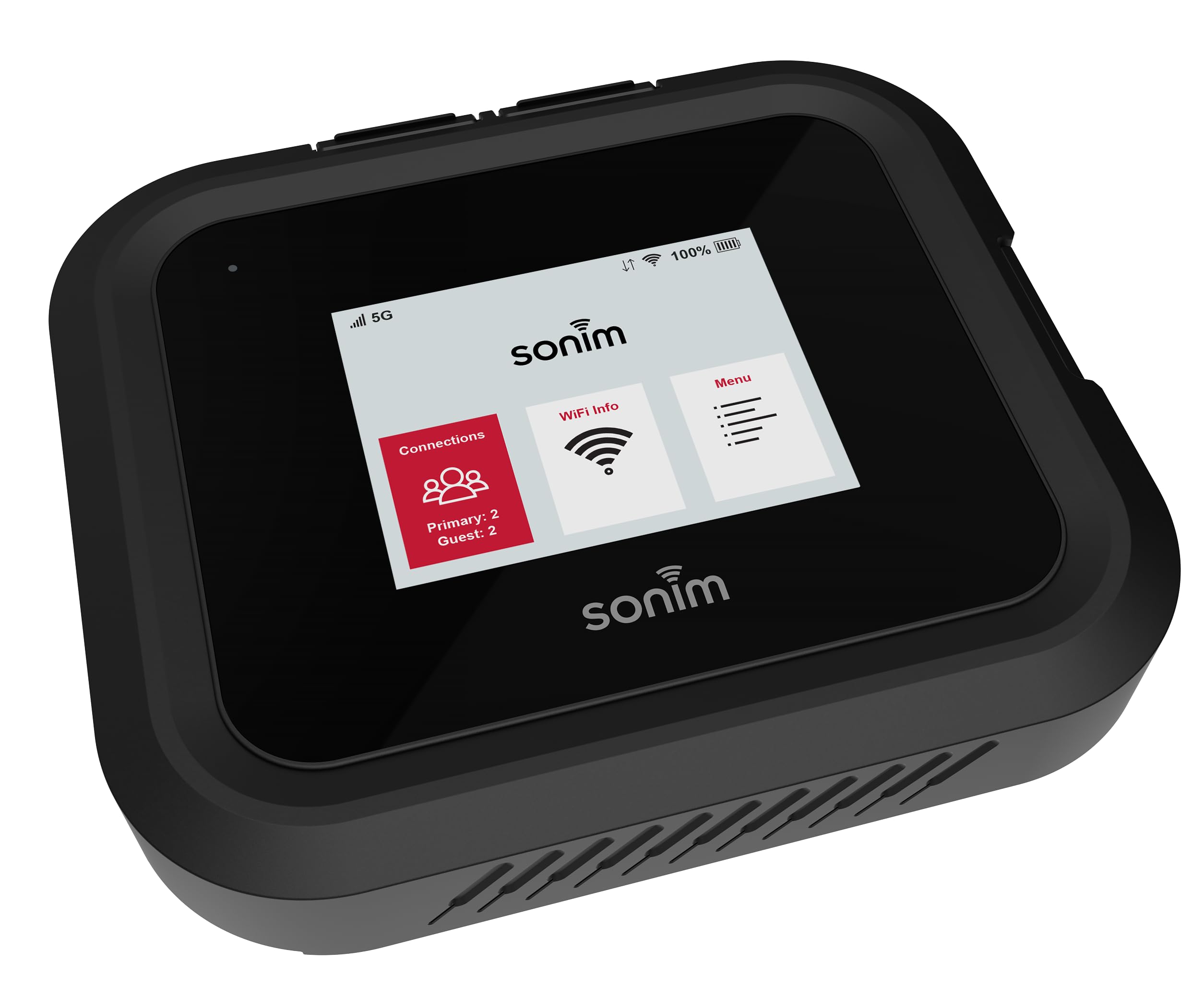 Sonim H500 mobilny hotspot 5G WLAN (6000 mAh, MIL-STD-810H, ekran dotykowy, do 32 urządzeń), czarny