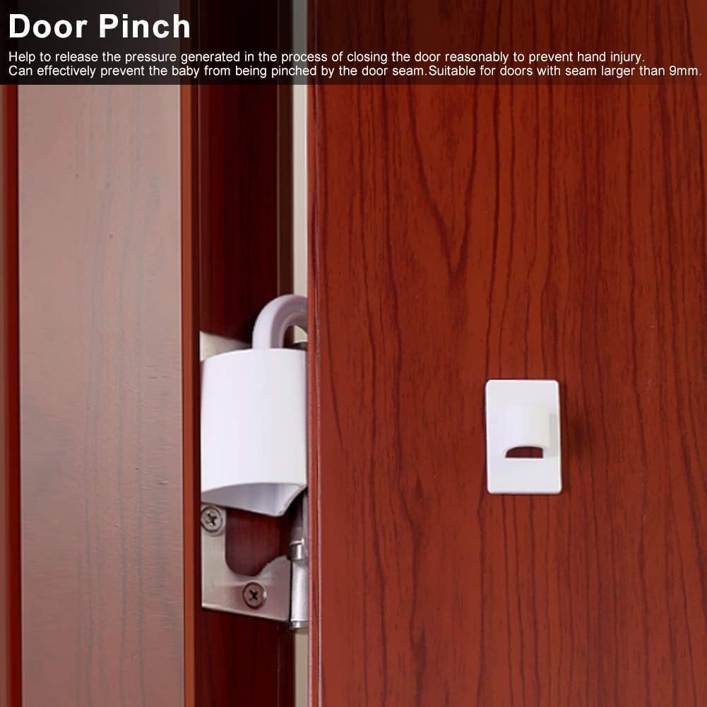 Tope de seguridad para puerta de bebé, 8 piezas PP Protectores de pellizco para puerta Tope de puerta Seguridad para niños Bebé Niño Dedo Protector de manos Bisagra de puerta Tapón de seguridad para