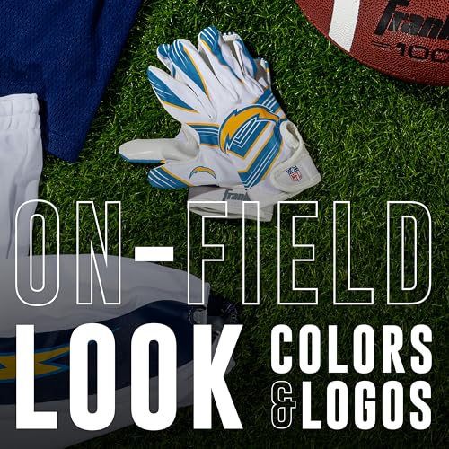 Image of Franklin Sports Youth NFL Football Receiver Gloves - Kids Football Gloves Pair - NFL Team Logos and Silicone Palm
