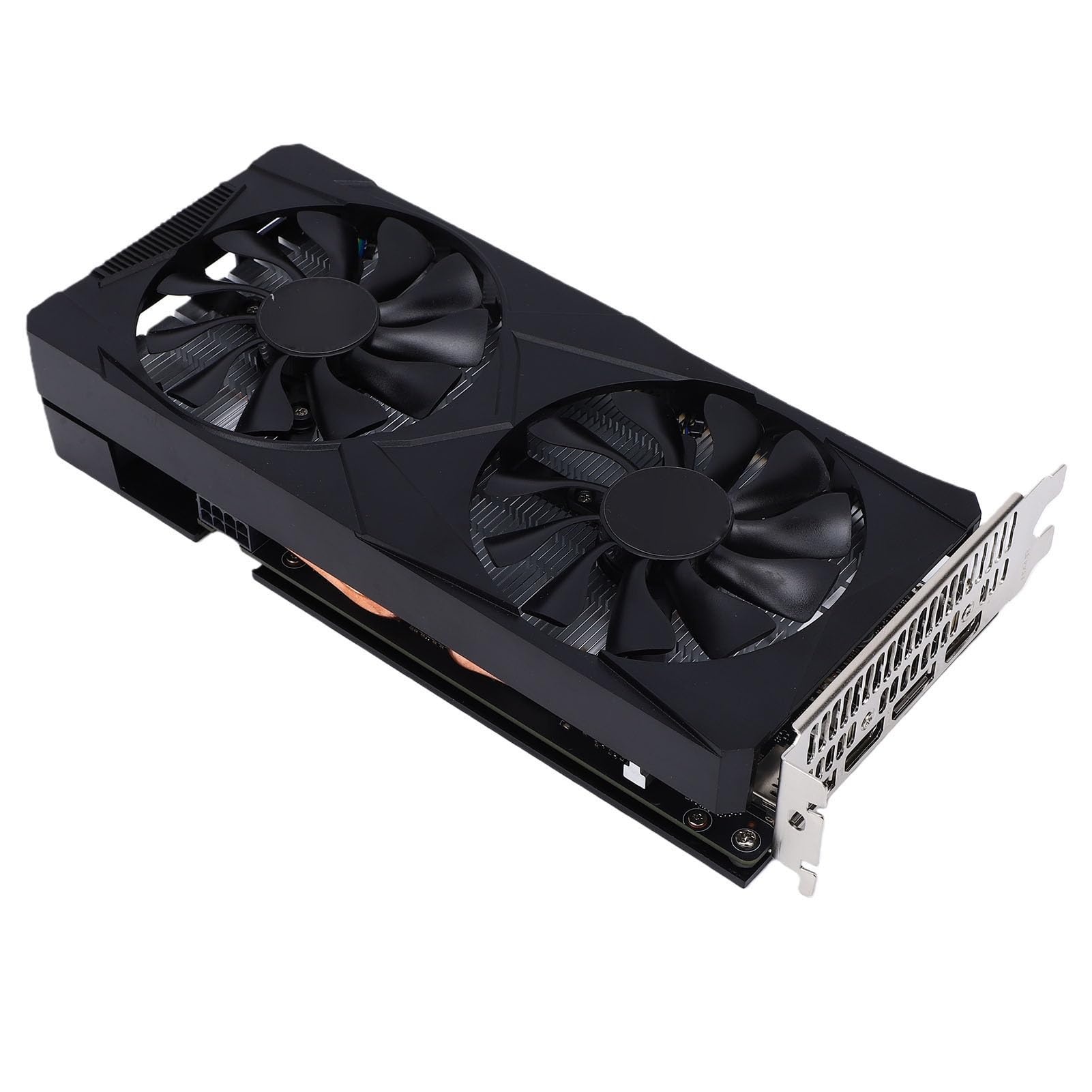 Luqeeg Karta Graficzna do Gier, 6 GB Gddr6 192-bitowy Pcie 3.0 X16, Podwójny Wentylator Chłodzący z Ray Tracing i Ai Super Sampling dla Gier PC i Rozrywki Multimedialnej.