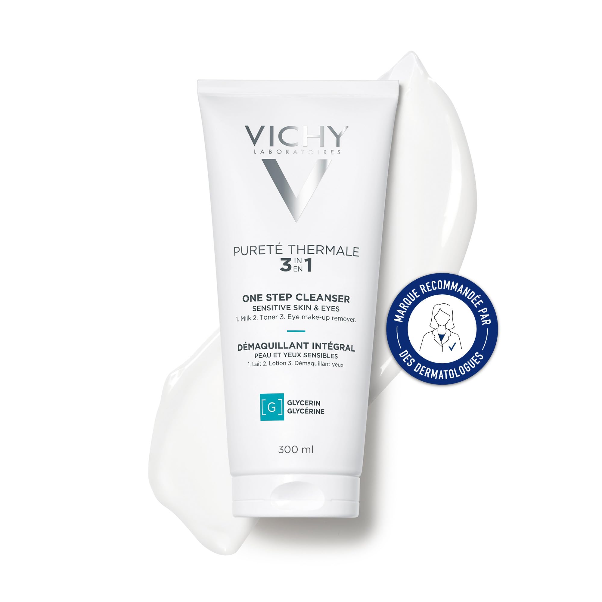 VICHY | Pureté Thermale Set | 3-in-1 Reinigung 300 ml + Waterproof Augen-Make-up-Entferner 100 ml | Reinigt, entfernt Make-up und stärkt die Wimpern | Für empfindliche Haut und Augen | Hypoallergen