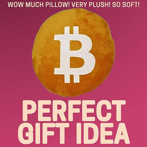 Miniatura 4 de Almohada Bitcoin – Cojín de peluche redondo bordado BTC Crypto – Decoración de Bitcoin suave para comerciantes y fanáticos de las criptomonedas