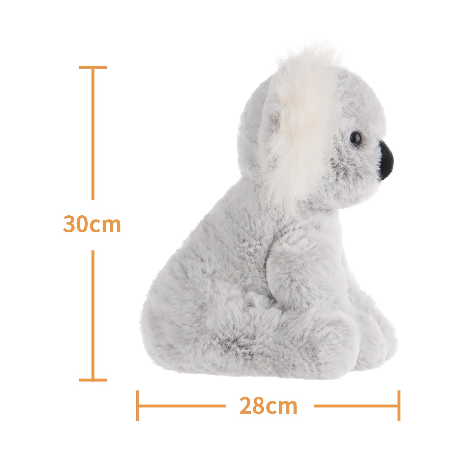 Apricot Lamb Giocattoli peluche in velluto a forma di rana farcito, morbido peluche perfetto per bambini (vid-koala, 30 cm)