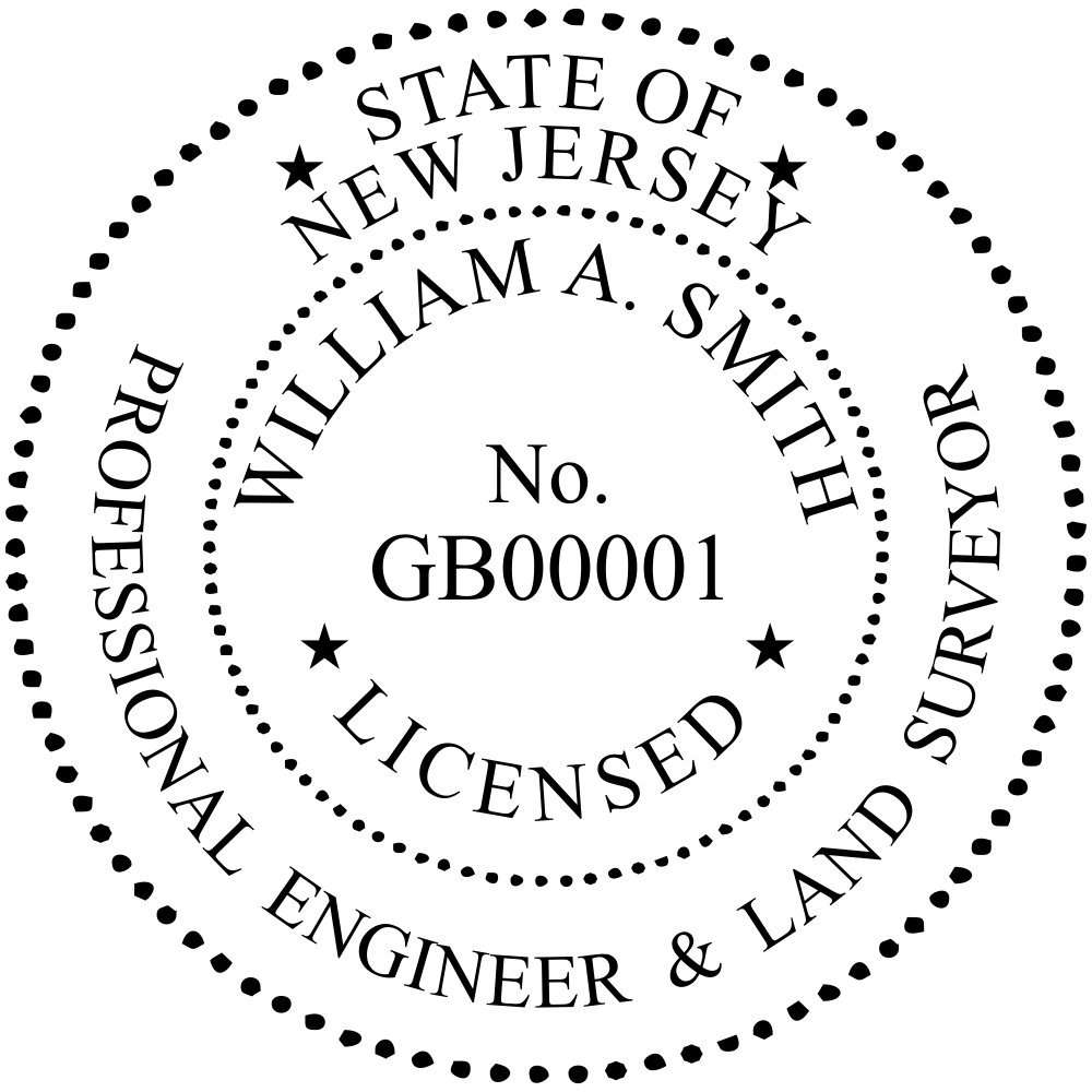 New Jersey Dual Engineer and Surveyor Embosser
