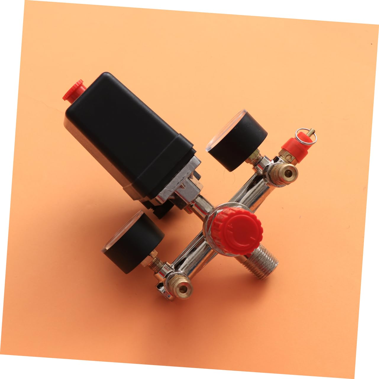 Pressostato Compressore Aria 16a 1, 25 Mpa con Manometro | Regolatore di Pressione in Metallo, Installazione Semplice, Risparmio Energetico, per Compressore Aria