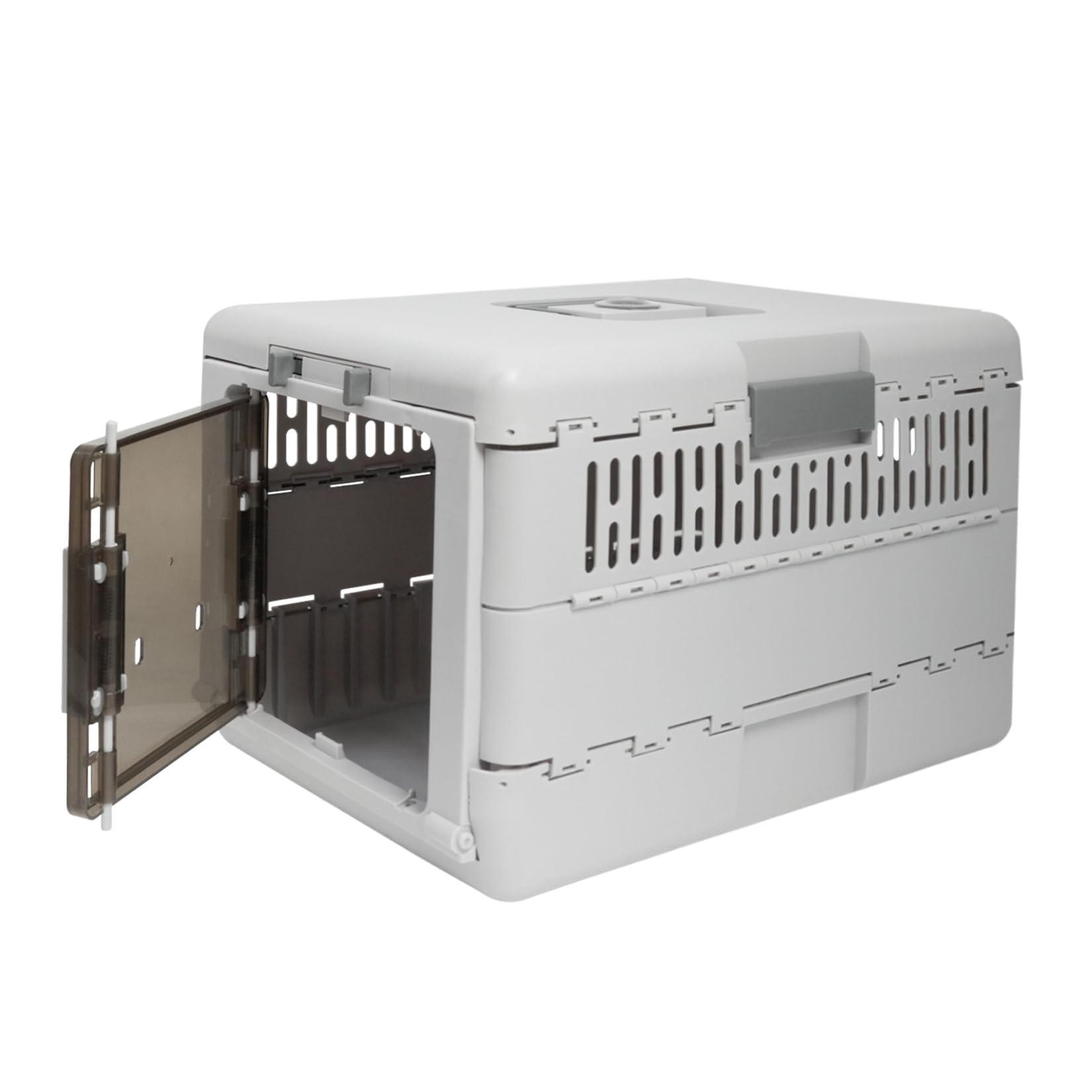 BingoPaw Basics Hard-Sided Cat Carrier: Portable Plastic Kitten Travel Carrier Pet Carry Crate Collapsible Design Carry Crate
