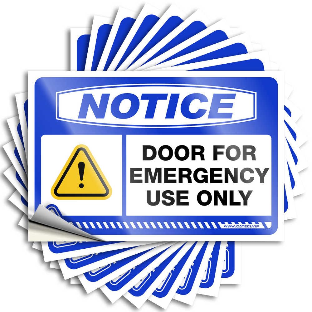 Sticker Summer Vinyl Sticker | Notice Door for Emergency Use Only Motivational for Fishing Use(6X9CM)