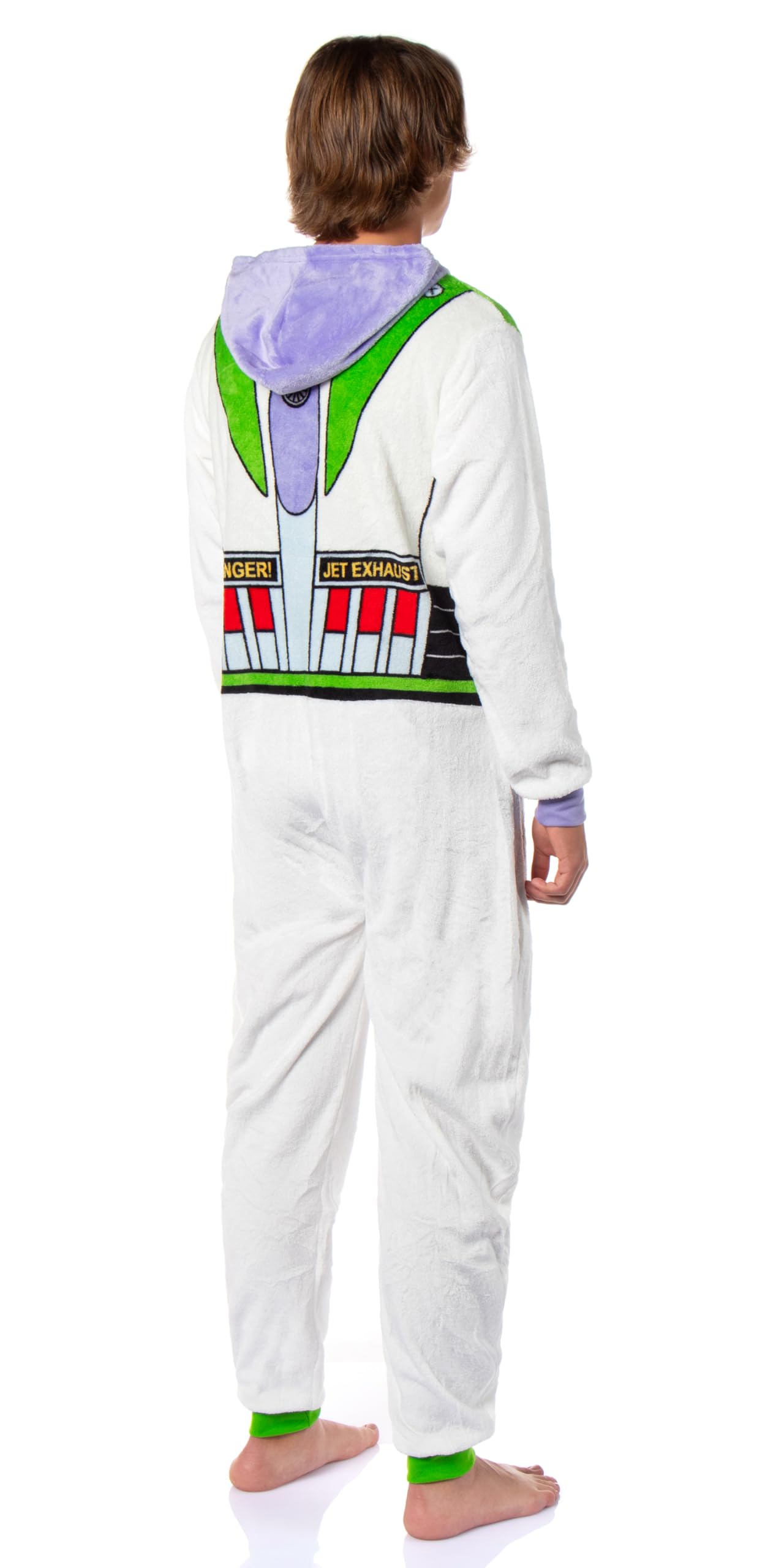 Disney Toy Story Buzz Lightyear - Disfraz de pijama de forro polar con capucha para adultos y mujeres