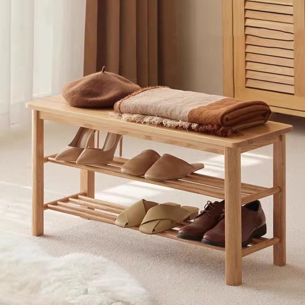 Rangement chaussures bois 2 niveaux : la solution stable pour désencombrer une chambre ou entrée