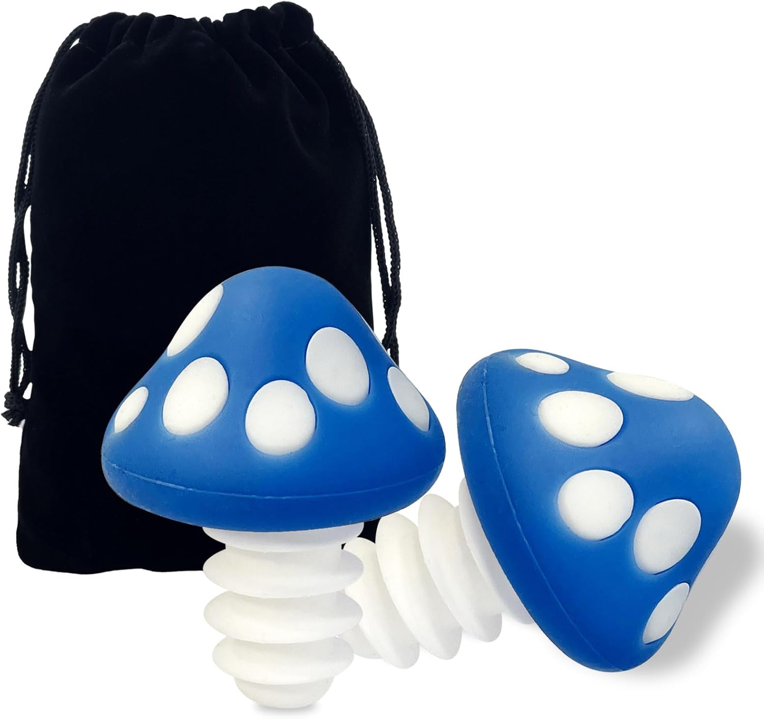 Light Blue Mushroom Wine Stoppers - 2pcs Bottle Stoppers, Mushroom-Shaped Bottle Plugs, Kitchen Gadgets, Creative Gifts, Halloween Decoration Light Blue Mushroom Bottle Stoppers