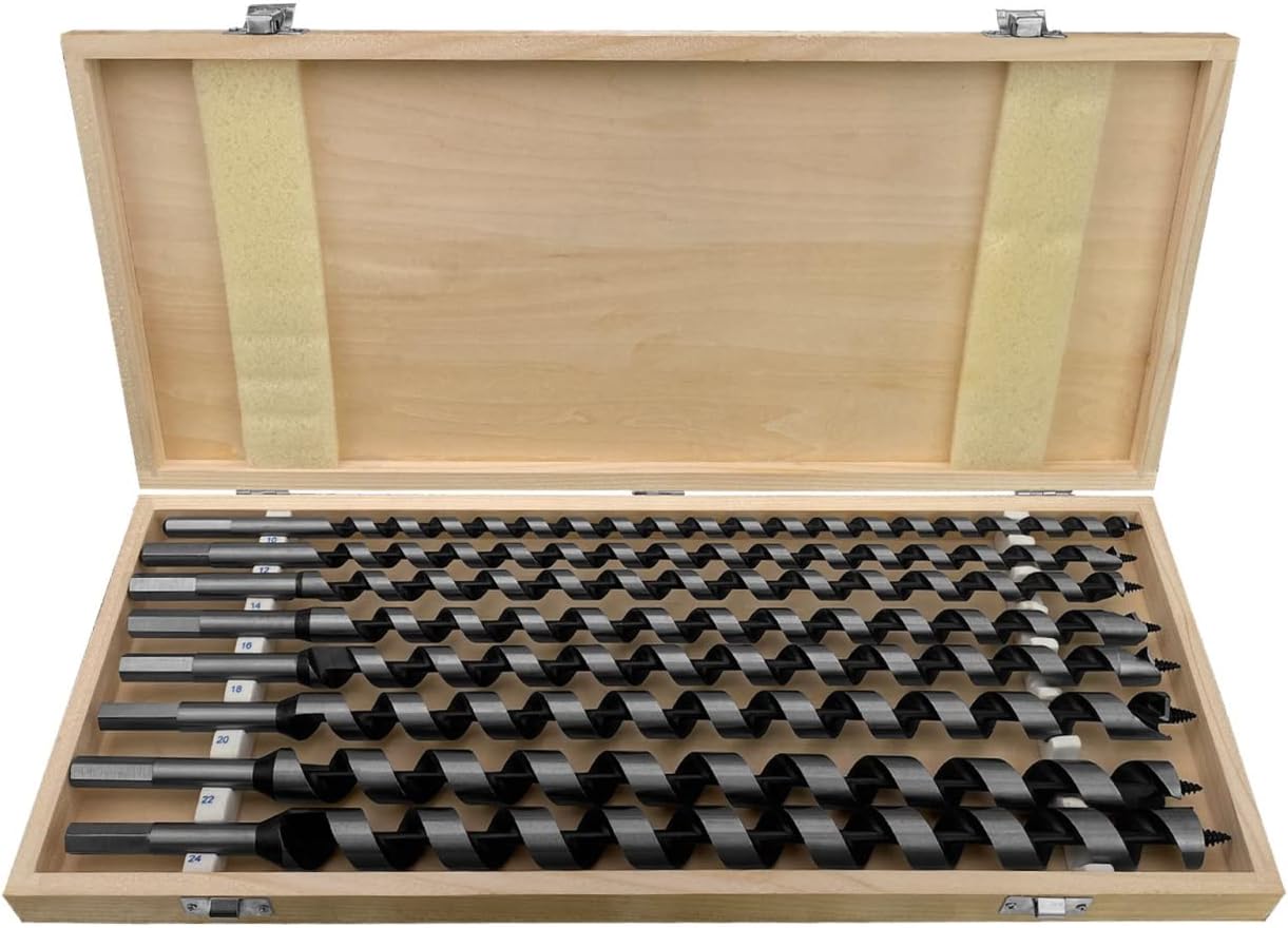 PAULIMOT Schlangenbohrer-Satz, 8-teilig Ø 10 – 24 mm, Länge 460 mm, Form Lewis : Amazon.de: Baumarkt