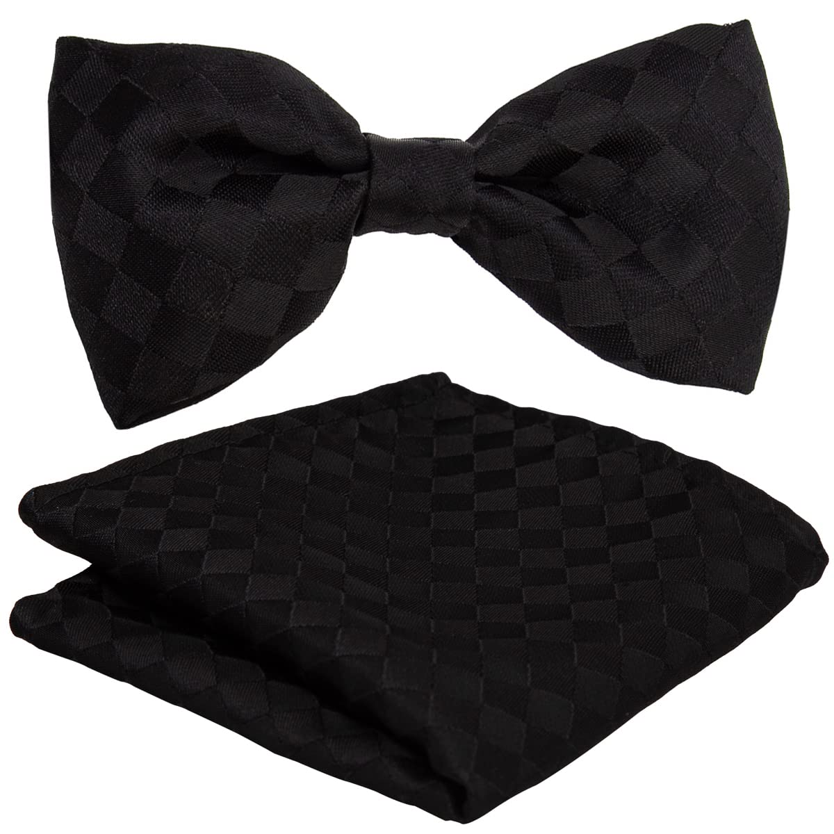 vibhavari Men's Black Bow Tie & Pocket Square-picture-34