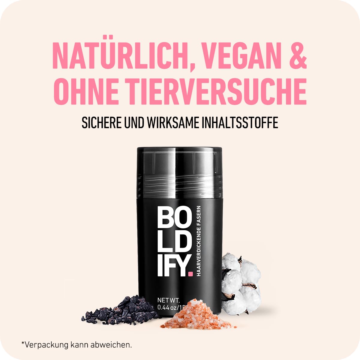BOLDIFY Haarfasern für dünner werdendes Haar, für Damen & Herren, Dunkelblond 56g