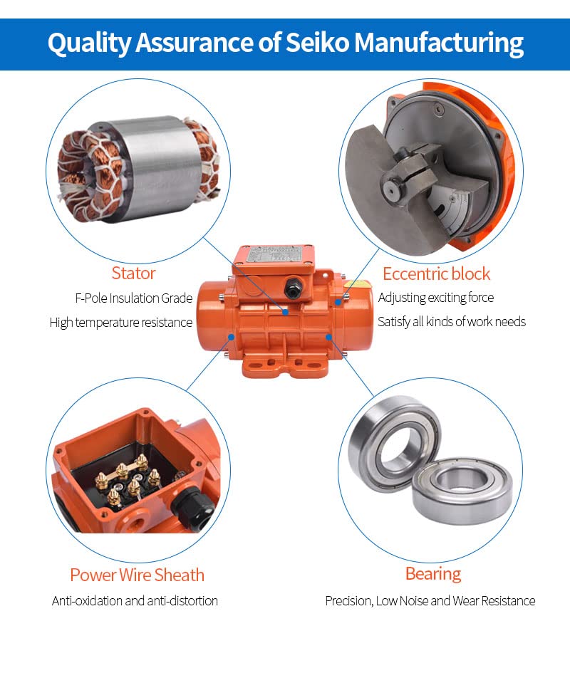 Davitu AC Motor - AC Vibrator Concrete for Industrial Machinery Vibration Source mve60/3 100/3 2P 3000rpm - (Speed: MVE60-3 3PH380V)
