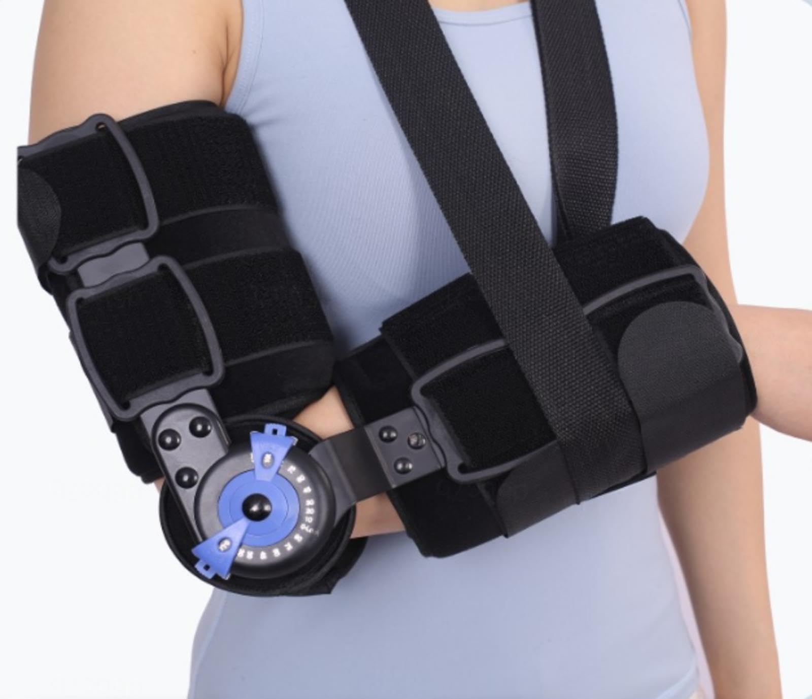 Ellenbogen-Fixationsorthese, Unisex, Verstellbare Ellenbogenorthese Mit Gelenk Und Gurt, Unterstützt Die Genesung Nach Verletzungen, Lindert Gelenkschmerzen Bei Armverlet,