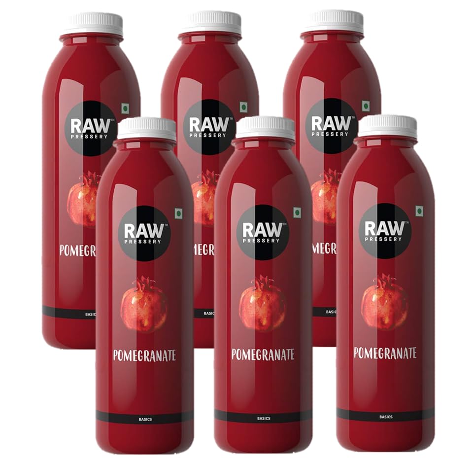 Image of Raw Pressery Pomegranate Juice (6 x 250ml) Rich in Anti-oxidants, Natural Energizer & Immunity Booster, Healthy Juice, No Added Sugar