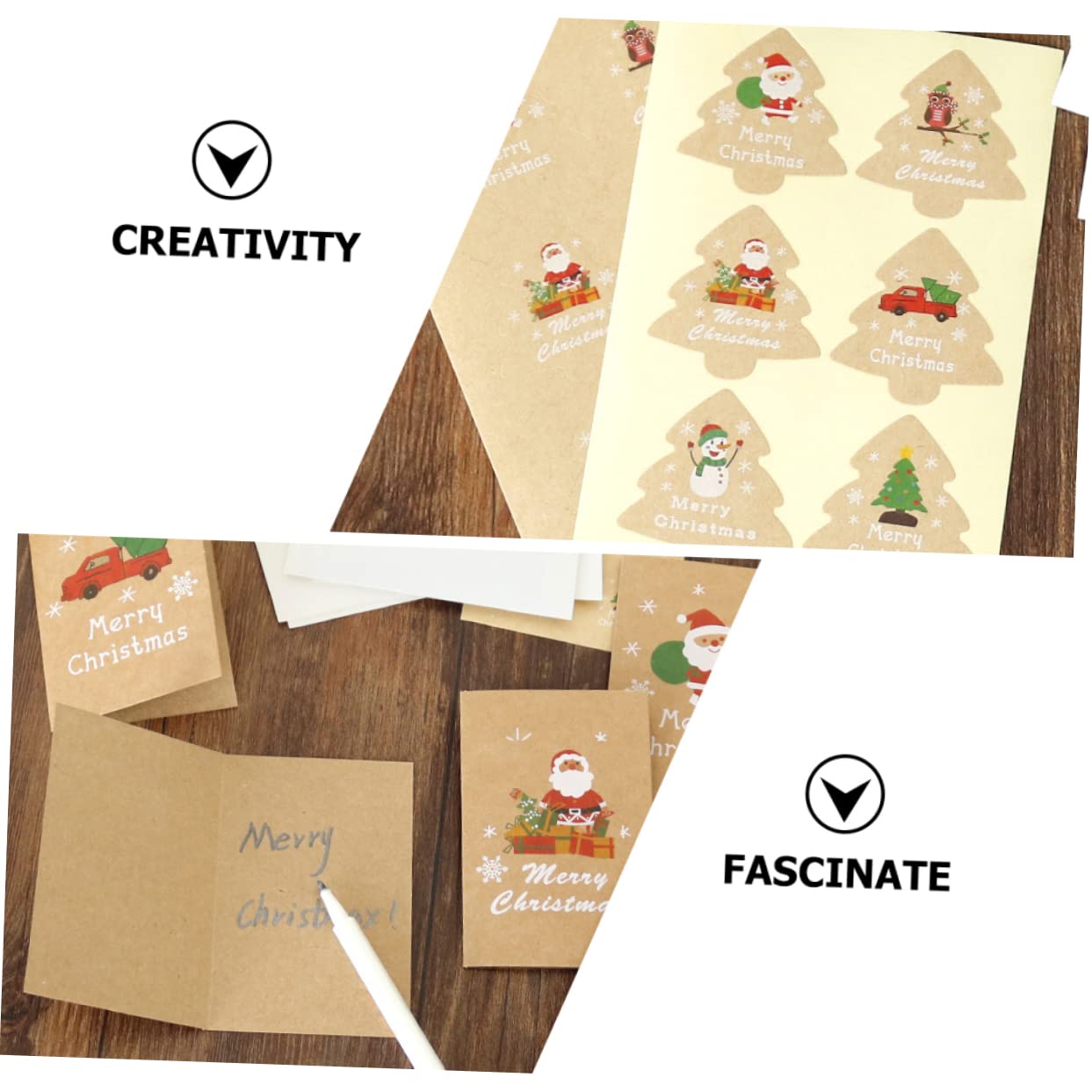SHINEOFI 96 Sätze Nachrichtenkarten Geschenkkarten weihnachtskarte set Weihnachtspostkarten Festival-Einladungskarten Weihnachtsgeschenkkarte Grußkarten Weihnachtsgrußkarte Weihnachtskarten