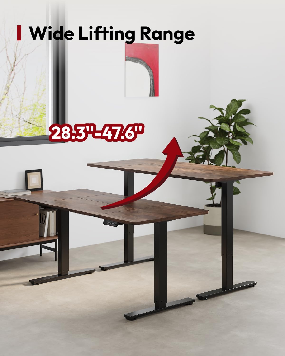 SANODESK Standing Desk Height Adjustable Electric Stand up Desk 79x32 Inches Sit Stand Home Office Desk with Splice — view 8