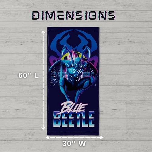 Miniatura 6 de Franco Blue Beetle - Toalla de baño, piscina, playa de algodón súper suave, 58 x 28 pulgadas, (producto oficial)