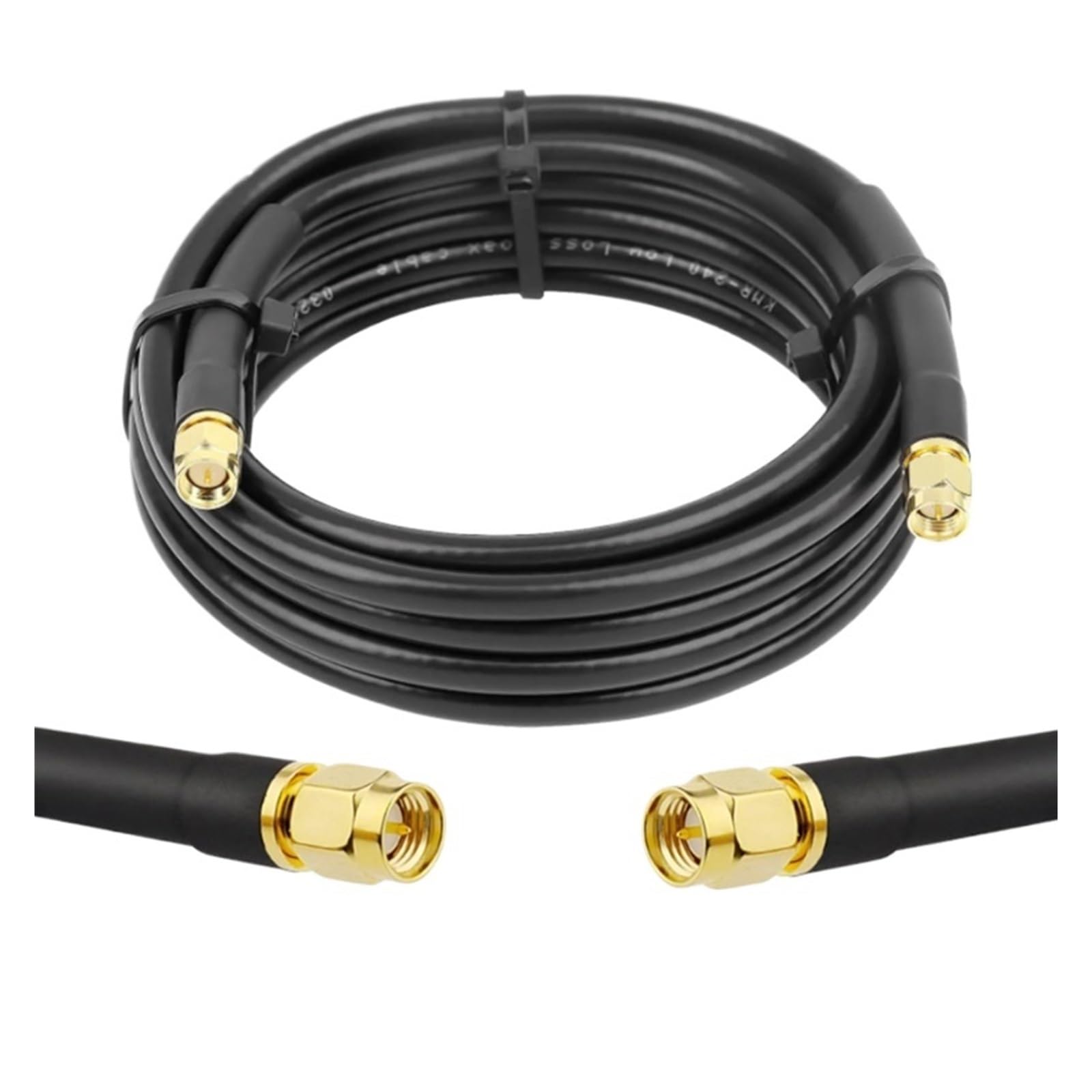 Przewód przedłużający koncentryczny RG58, wtyk SMA męski i kabel pigtail do anteny WLAN, sieć bezprzewodowa WiFi 2G, 3G, 4G, radio RF, 1 m 10(10 meters cable)