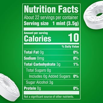 LIFE SAVERS Wint-O-Green Sugar Free Green Bag Individually Wrapped Breath Mints Hard Candy, 2.75 oz Bag