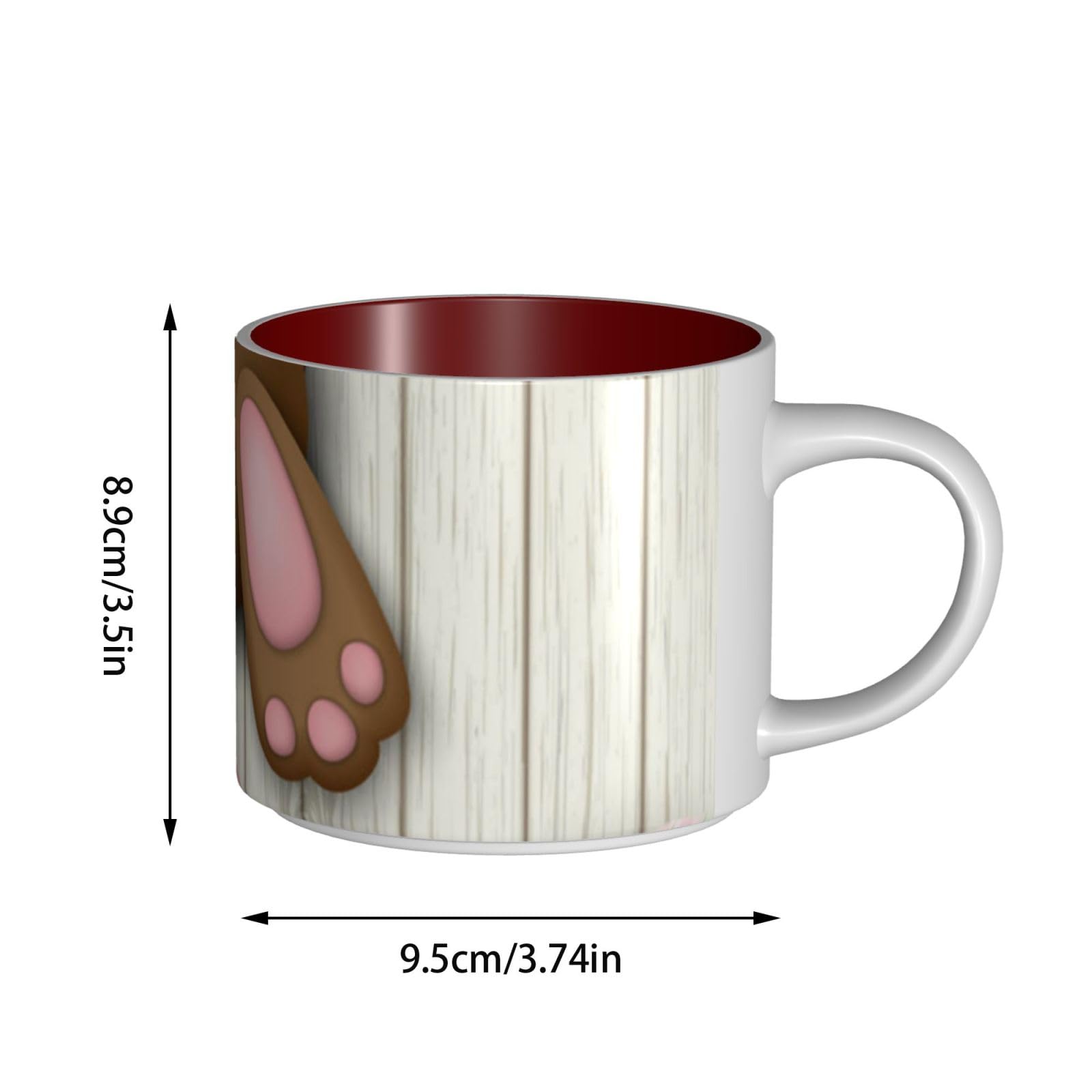 Osterhase Holzloch bedruckt große Kapazität Keramik Tassen Kaffeetasse