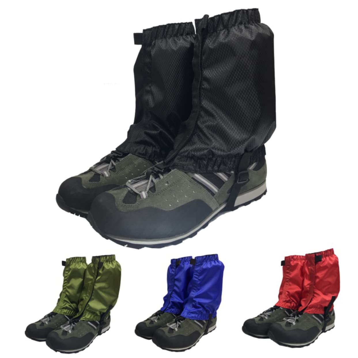 Sosoport Polaina para Caminar en el Tobillo Senderismo Polainas antidesgarro para Botas Berg Botas de Nieve Polainas Aire Polaina Impermeable para Caminar Rojo