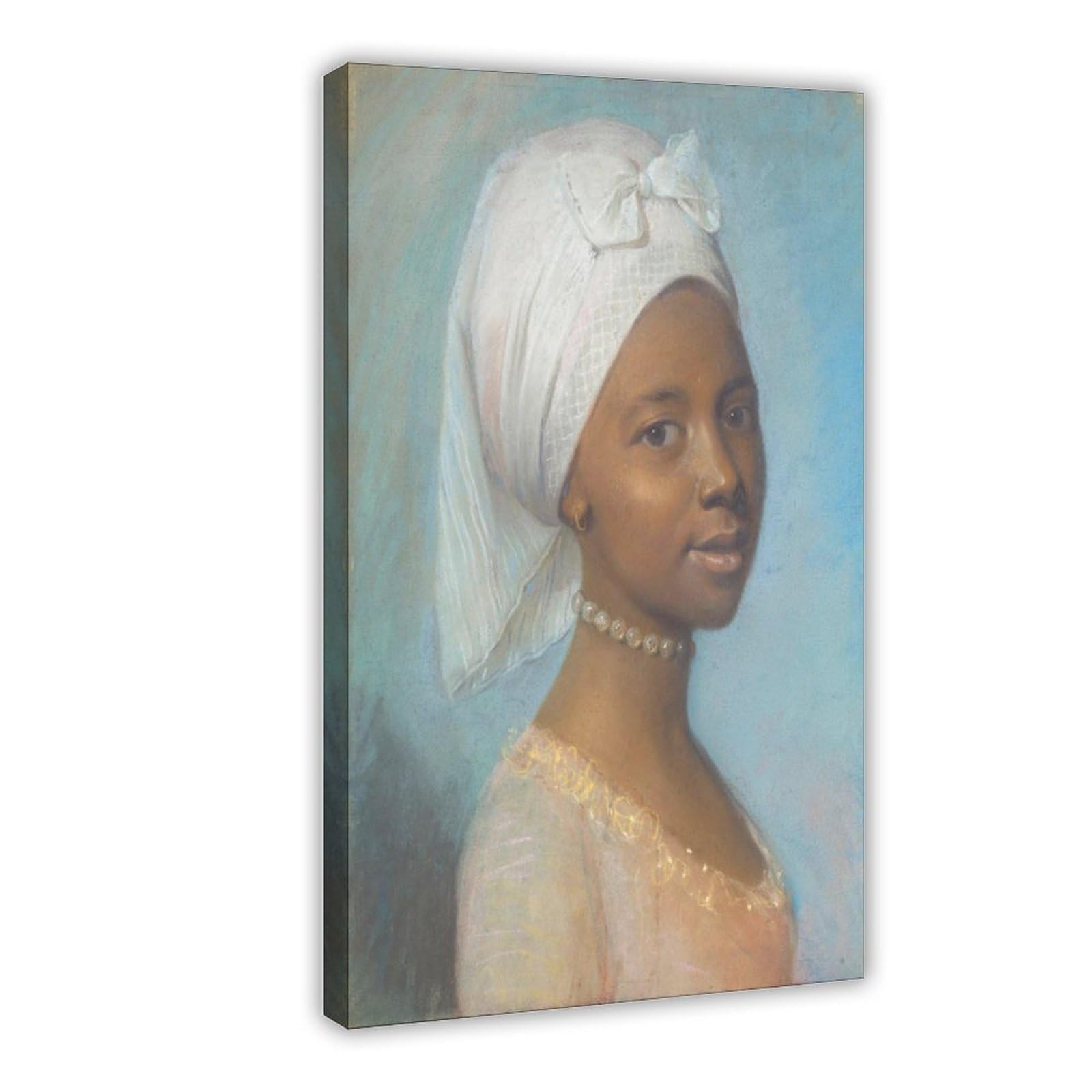 WCYB Portrait of A Young Woman Jean Etienne Liotard Prints Posters Canvas Deco Paintings Wall Art For Office Hangable Frame 8" L X 12" W