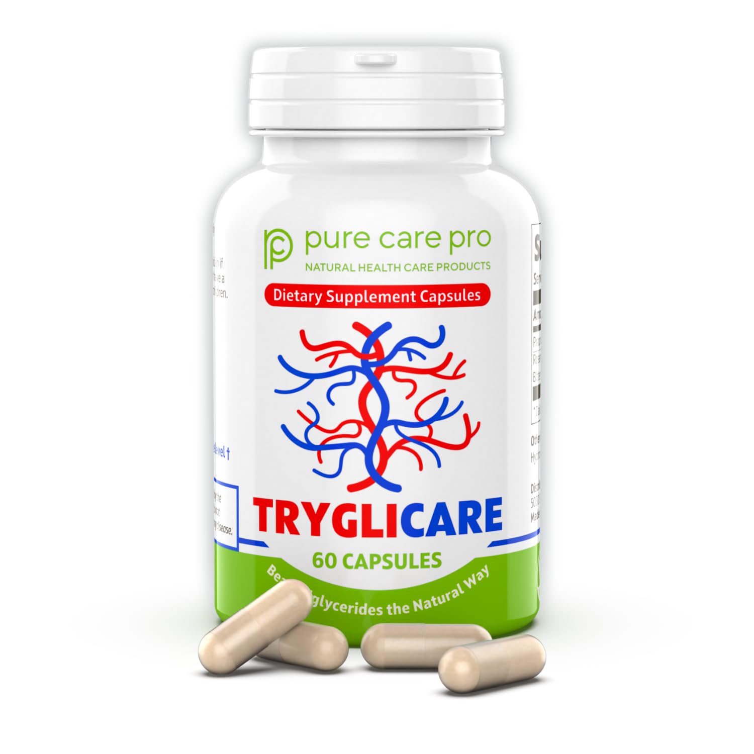 Tryglicare All-Natural Triglyceride Lowering Supplements for Maintaining Healthy Triglycerides Levels as a Daily Supplement, Vegan & Gluten Free* (60 Capsules)