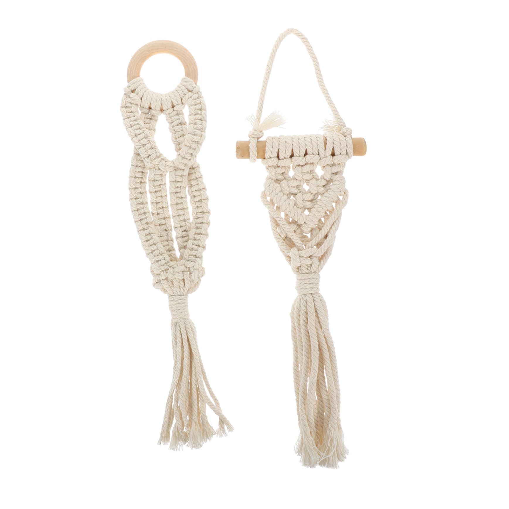 Sosoport 4pezzi Macrame Woven Hanging Planter Hanger Design Boho Per Piante Sospese Adatto Per Giardini Balcone e Decorazioni Casa Materiali Resistenti e Facile Installazione