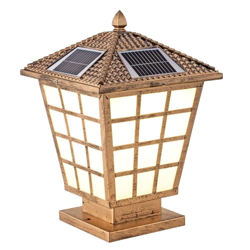 Oświetlenie filaru willi, elegancka lampa ogrodowa, osobowość światła słonecznego, oświetlenie kolumny domowej, latarnia słupka do pracy w domu, kreatywna latarnia na słupku