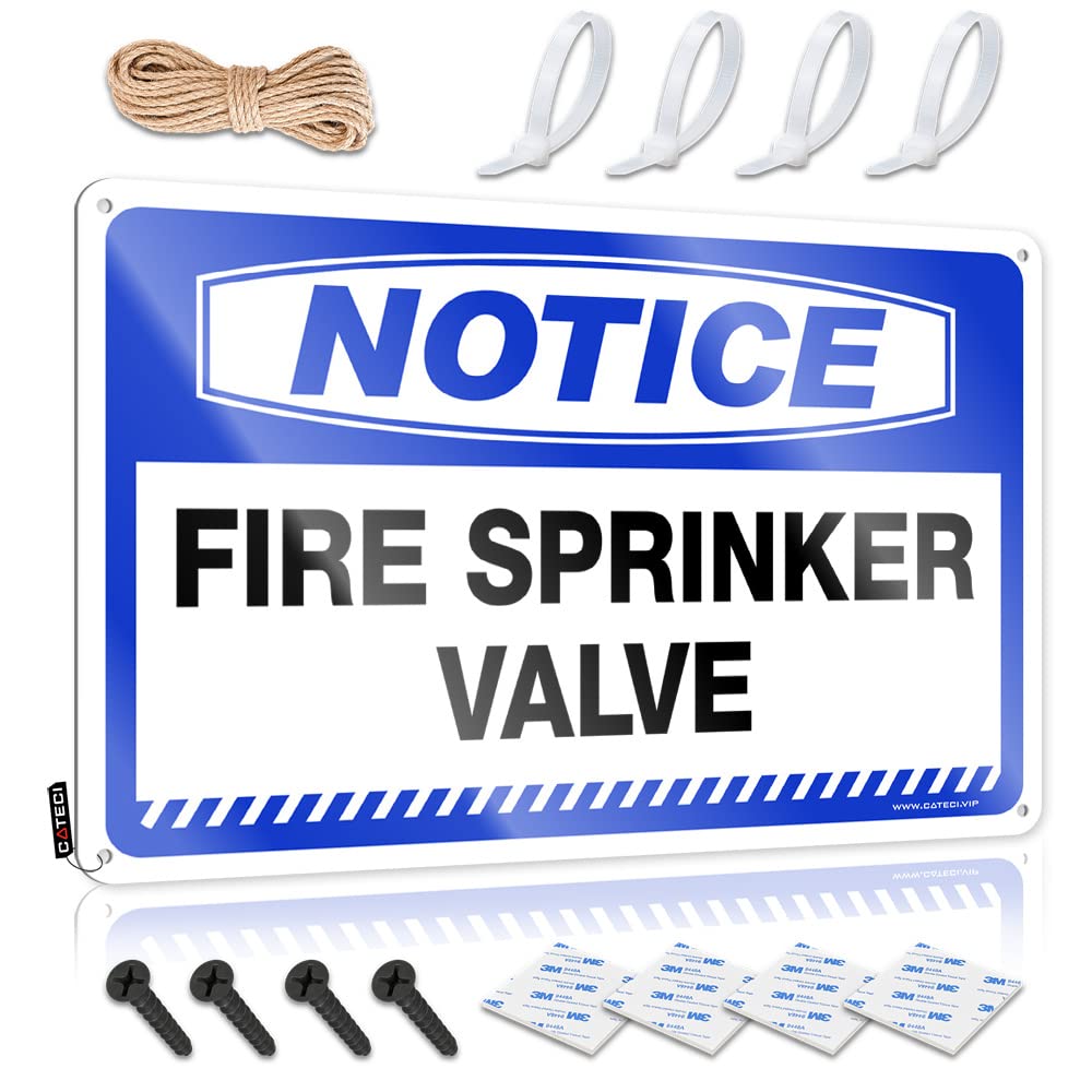 Tiki Decorations Funny Wall Signs Rustic Collection | Notice Fire Sprinker Valve Cute Metal Wall Decor For Man Cave Bar Home(30X40CM)