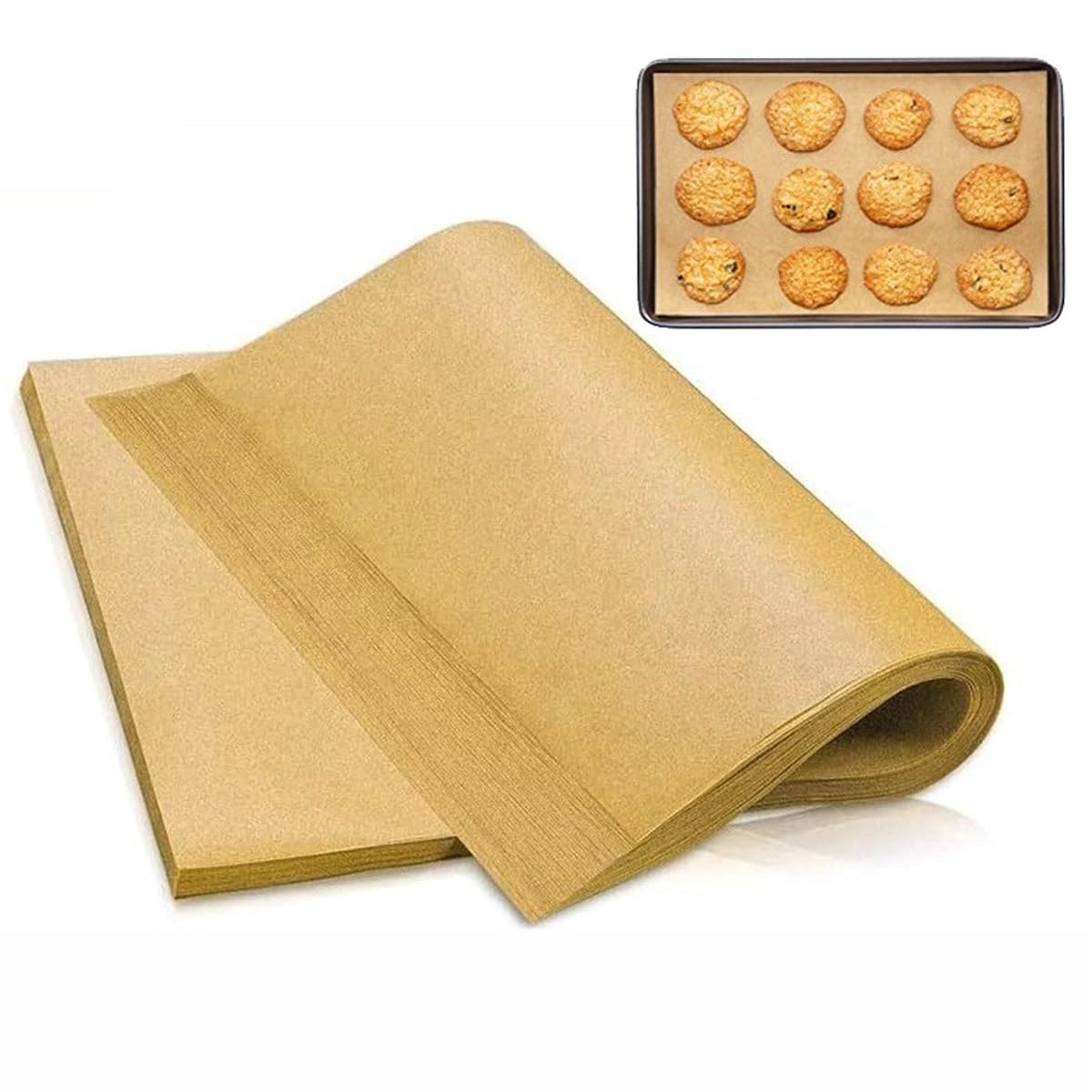 FRYSKYO Greaseproof Paper Sheets, Baking Paper, Burger Baking Paper Sheets, for BBQ, Baking, Rosating And Other Catering, Baking Cookies,Waterproof Greaseproof Paper(100pcs 22x33cm)