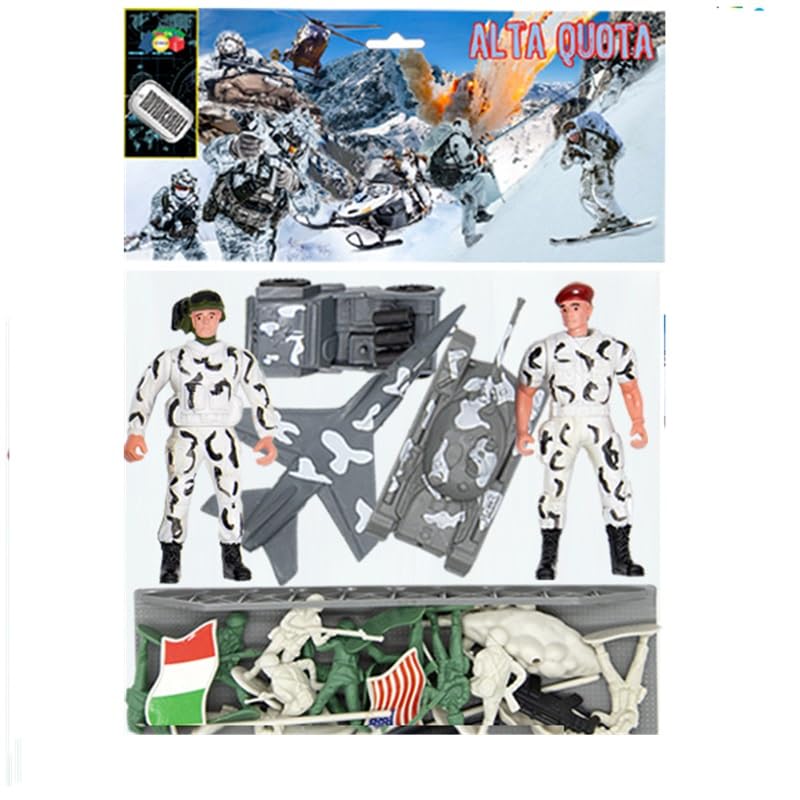 KIT ARTIGIANALE GINMAR SRL Soldatini in Busta Forze Italiane Alta Quota Giocattolo in PLASTICA Modelli Assortiti