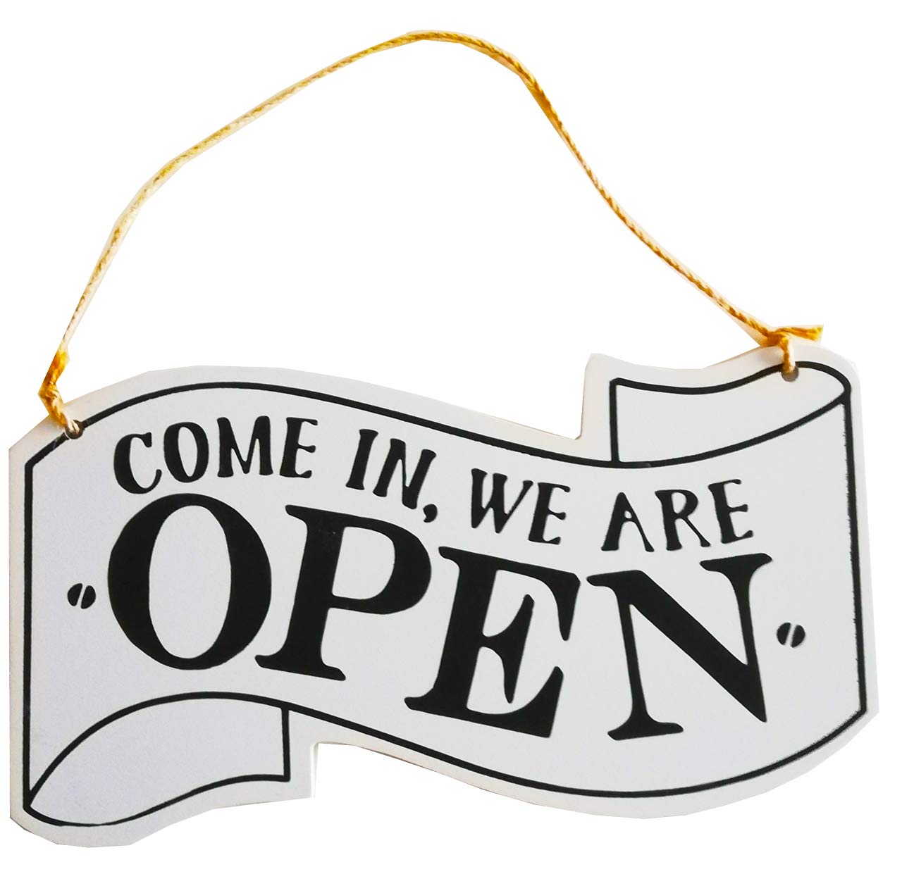 Amazon | ヒロワールドトレード open closed 看板 白色 木製 開店 閉店