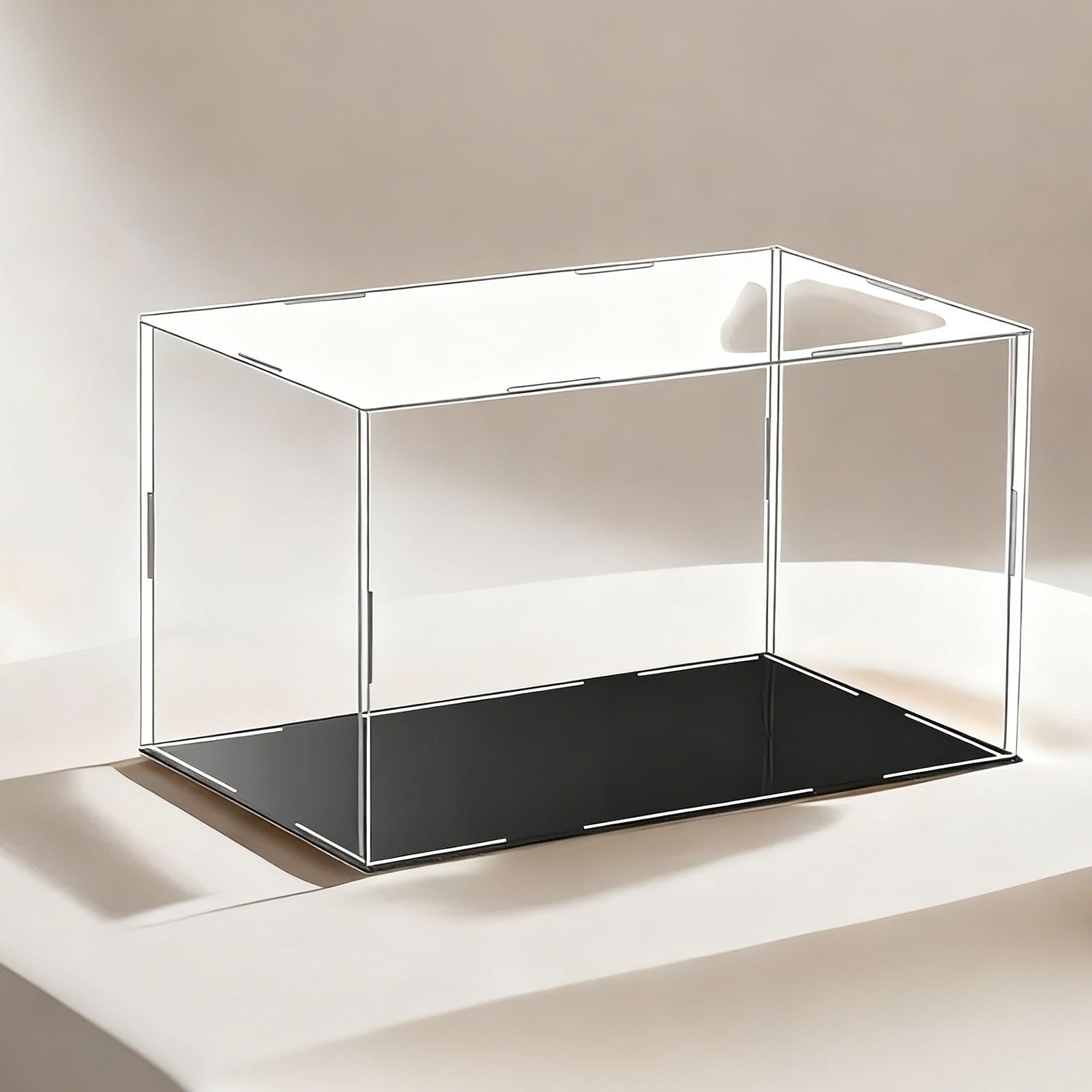 Acryl Vitrine Hohe, Transparente Vitrine zur Aufbewahrung von Sammlerstücken, 30 35 40 45 50 55 60 cm Große Transparente Acryl-Vitrine, Staubdichte(45x45x45cm(18x18x18in))