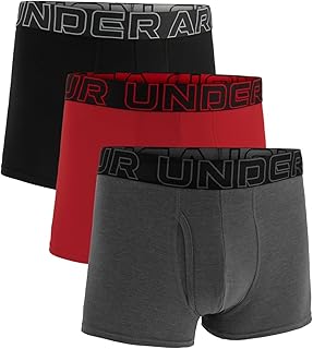 Under Armour Mens UA Performance Cotton 3-inch 3 Pack Solid Boxer Briefs Boxer Briefs (pack of 3)