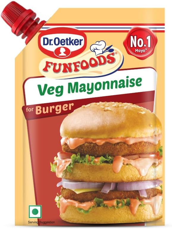 Veg Burger Mayonnaise, 100g | 38% Juicy Tomatoes | Creamy & Tangy Burger Mayo | 100% Vegetarian | Ideal Spread for Burgers, Sandwiches, Fries & Quick Snacks