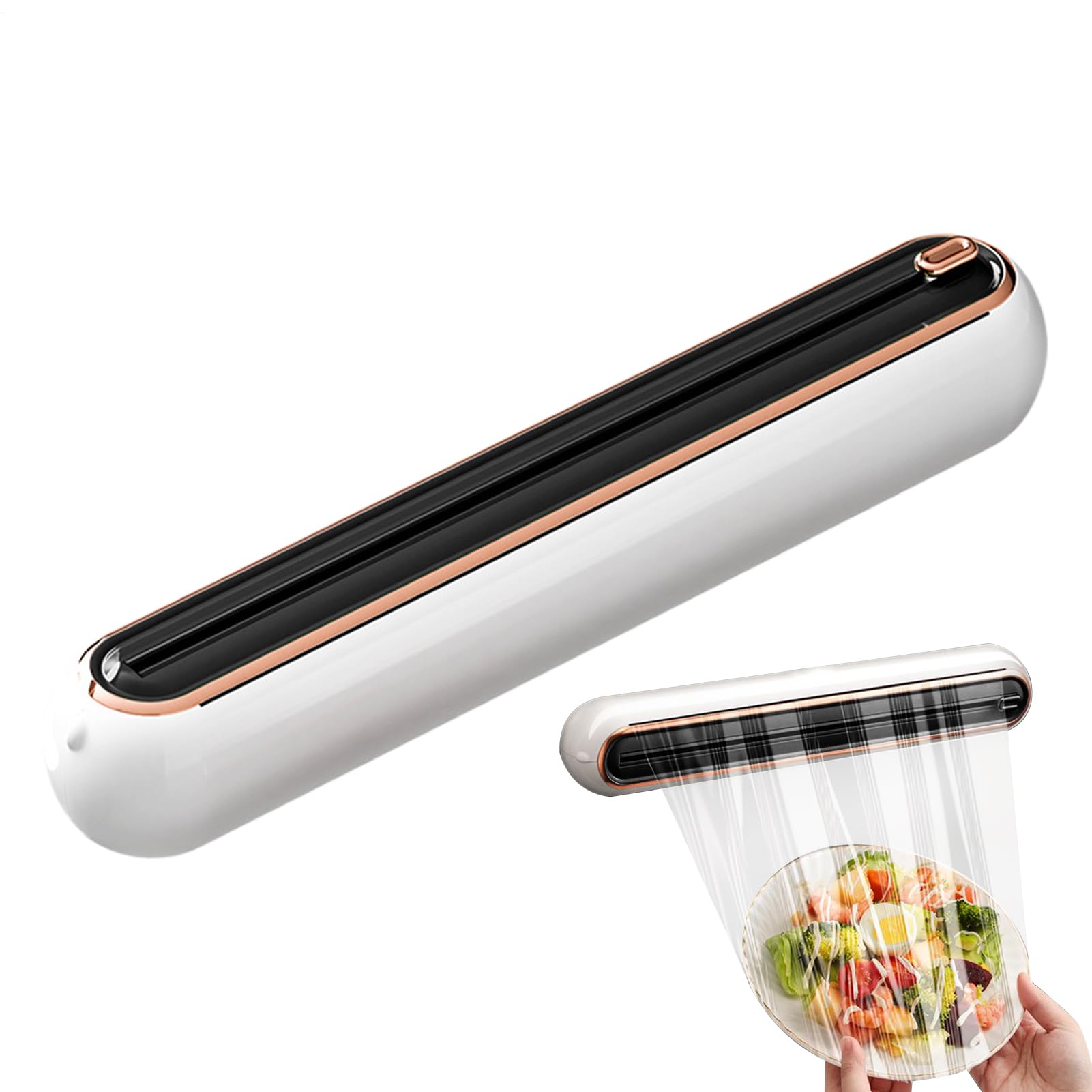 Cortador de película de adhesamiento y porta cling para rollos de cocina