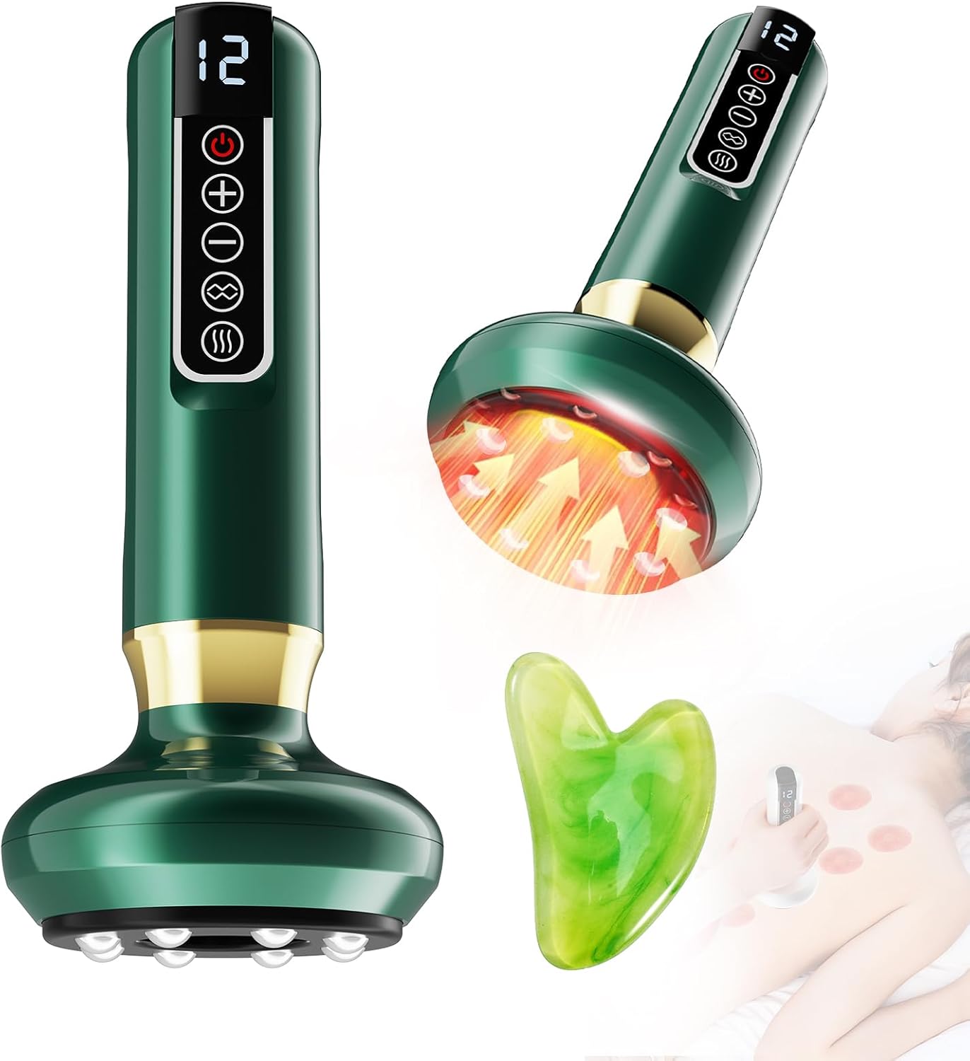 Electric Handheld Cellulite Massager with 12 Suction Modes, Lymphatic Drainage Massager, Cellulite Remover Tool for Legs, Belly, Thighs, Arms, Butt- Christmas,Gifts for Her Women (Green) Electric Handheld Cellulite Massager with 12 Suction Modes, Lymphatic Drainage Massager, Cellulite Remover Tool for Legs, Belly, Thighs, Arms, Butt- Christmas,Gifts for Her Women (Green)