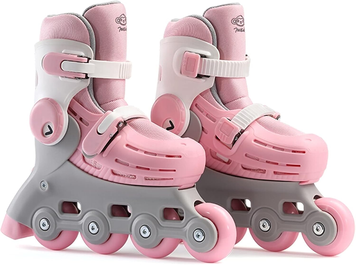 Jamkf Roller Skates For Boys And Girls,5 Sizes Adjustable All 8 Wheels
