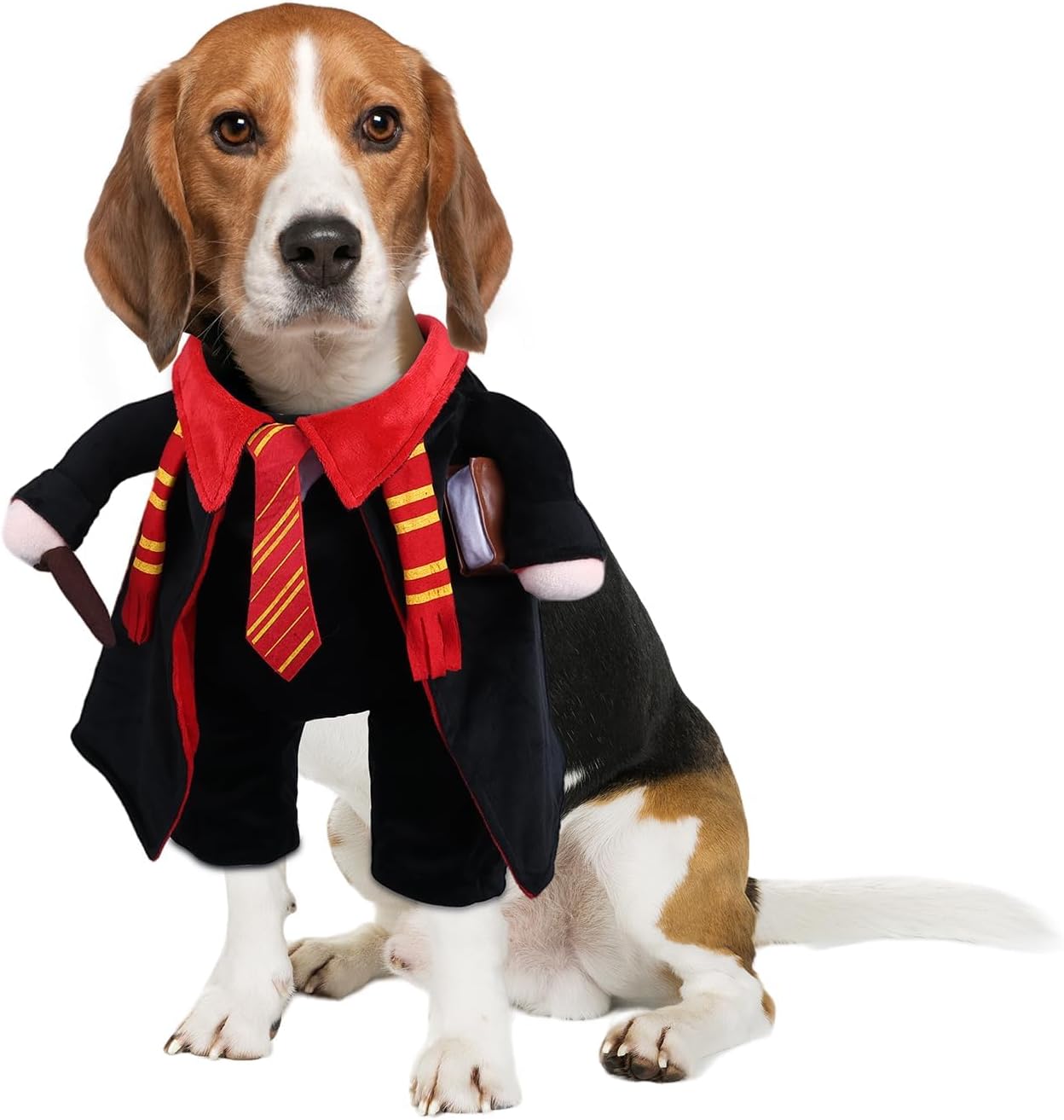 DELIFUR Dog Halloween Funny Costume - Pet Adorable Fantacy Clothes Cat Cosplay Apparel Dress Up for Cat and Small Dog Funny Outfit Adjustable (Suit, X-Small)