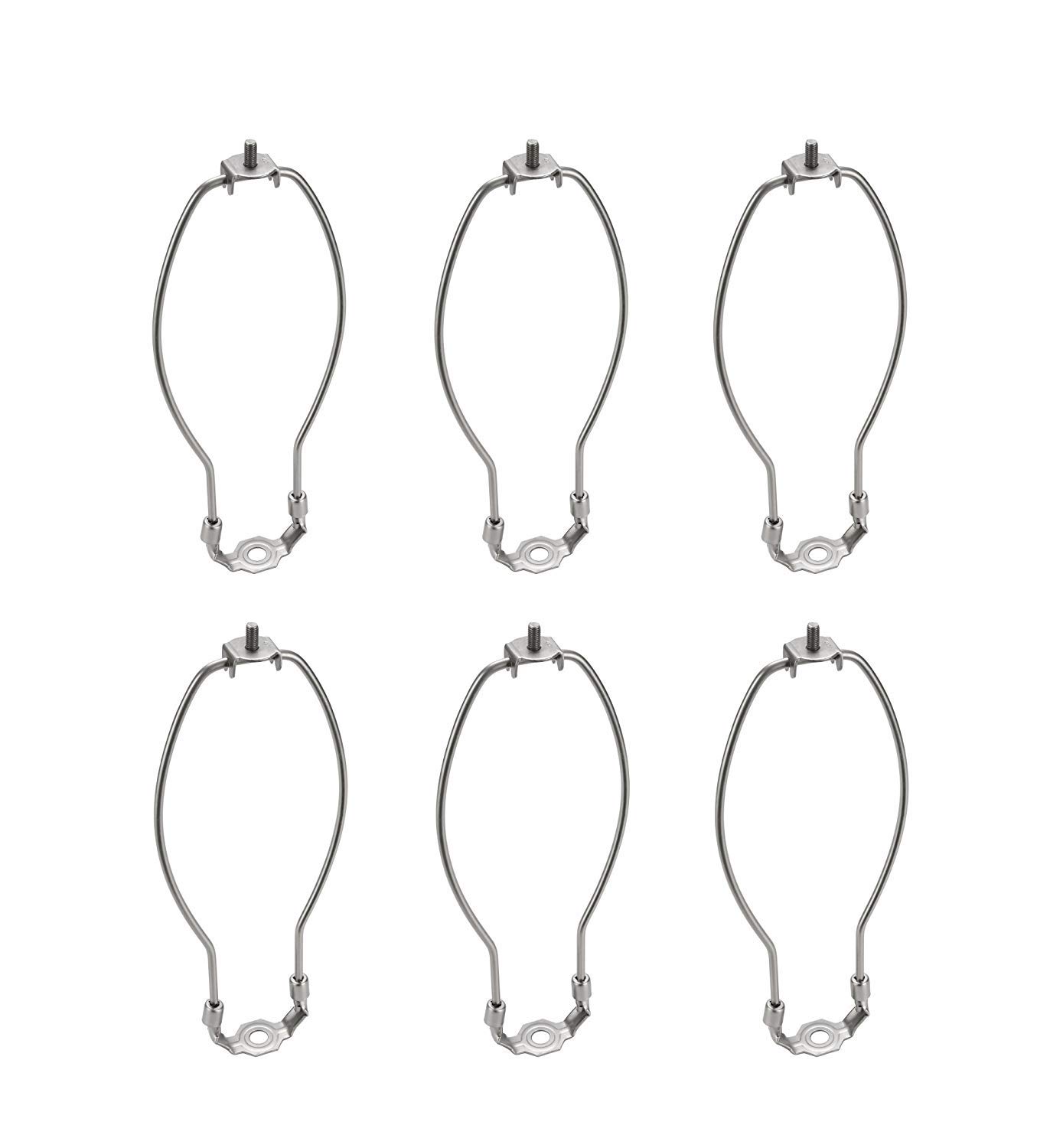 Aspen Creative 20002-26, 8 1/2" Lamp Harp with Saddle in Satin Nickel Finish, 6 Pack