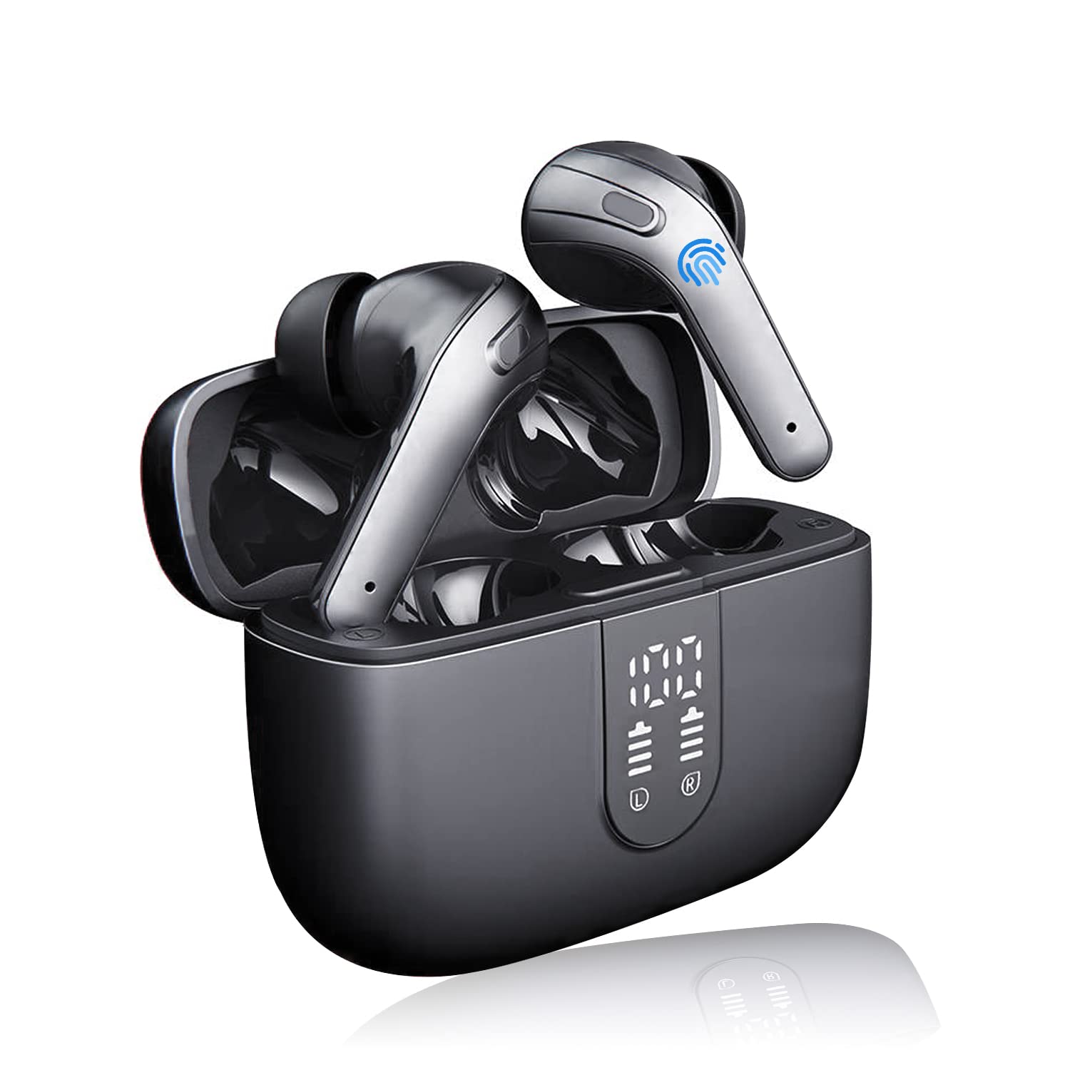 True Wireless Earbuds Bluetooth Head 5 0 with LED Display Waterproof HiFi Stereo Sound Touch Control Deep Bass