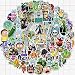 FENGLING Cartoon Rick Et Morty Autocollants Étanche Vinyle Decal pour Ordinateur Portable Casque Vélo Bagages Jouet De Voiture Autocollants 50 Pièces