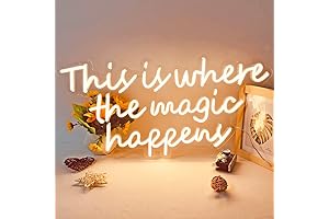 this is where the magic happens neon sign