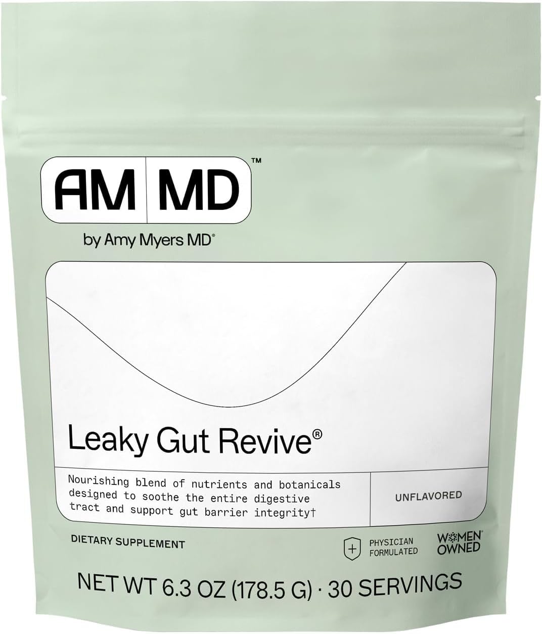 Leaky Gut Revive - Gluten-Free & Non-Dairy - Botanical Blend for Healthy Gut Support - GI Health Support with Prebiotic Fiber, Slippery Elm Bark & Marshmallow Root - 6.3 oz (30 Servings)