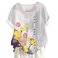 Floral Graphic Tees for Womens Trendy Casual Short Sleeve Crewneck Blouse Comfy Loose Lightweight Pullover Tops