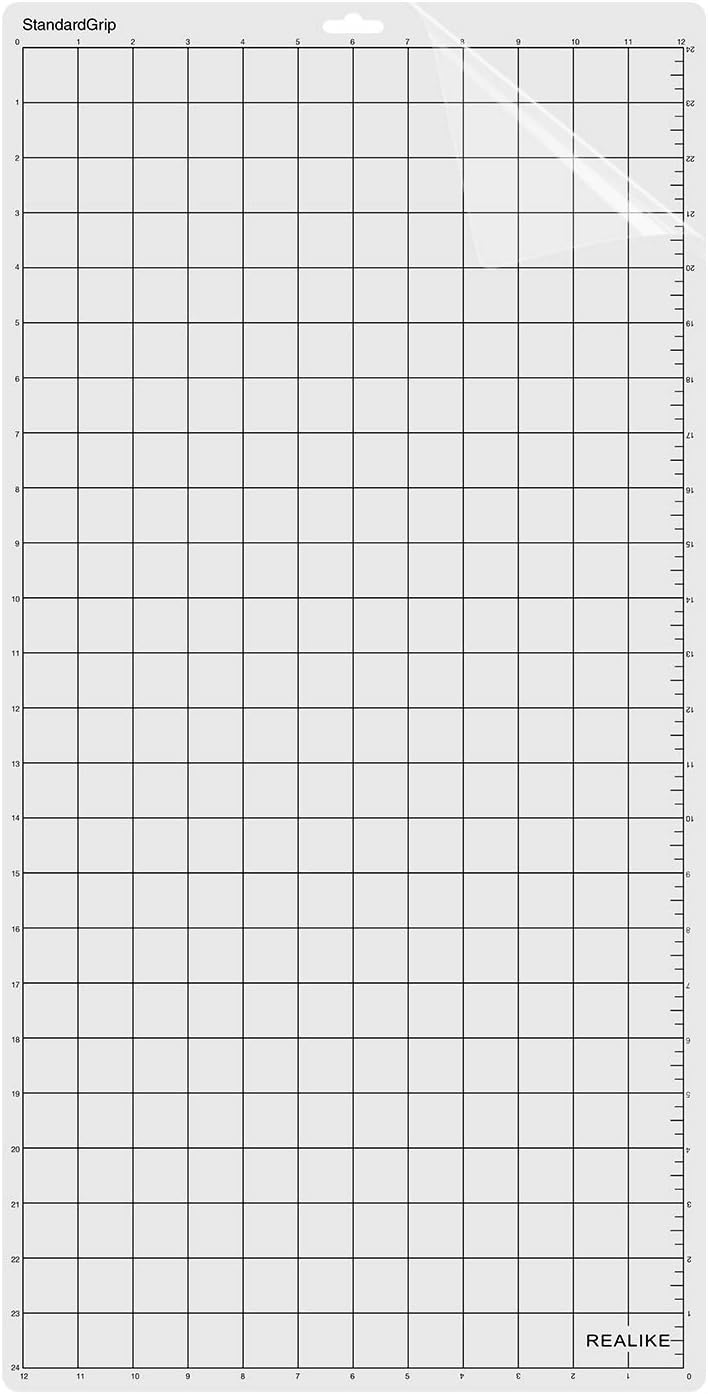 REALIKE StandardGrip Cutting Mat for Silhouette Cameo 5/4/3/2/1(3 Mats,12x24 inch) Standard Adhesive Cricket Cut Mats Replacement Accessories for Silhouette Cameo