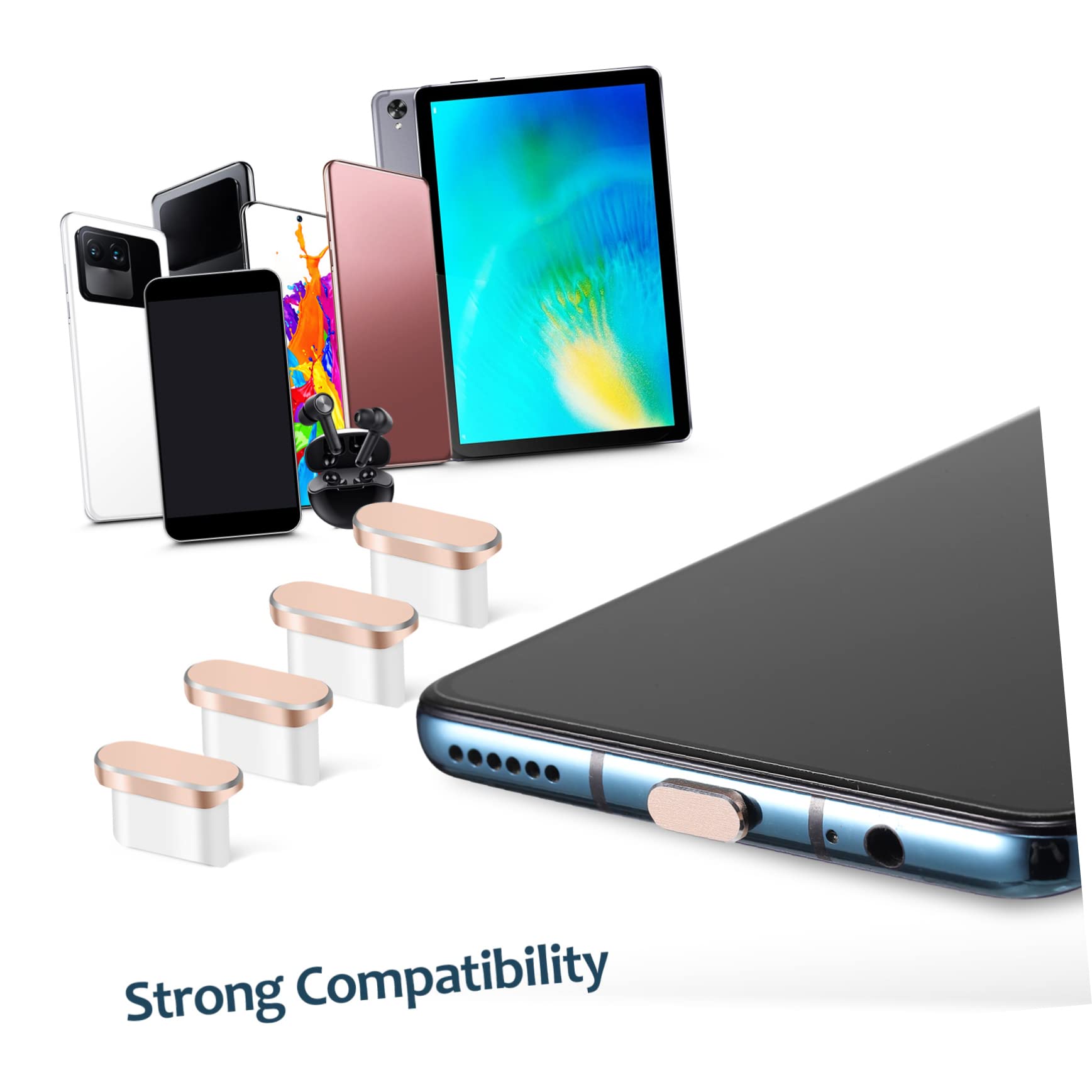 3 Bouchons Anti-poussière USB-C Thème Chat - Pour Kindle Et Autres Ports, Acrylique, Designs Mignons